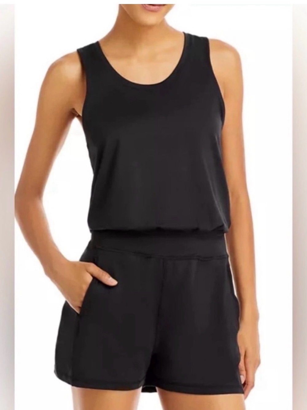 Sweaty Betty Black Tank Shorts Romper XS